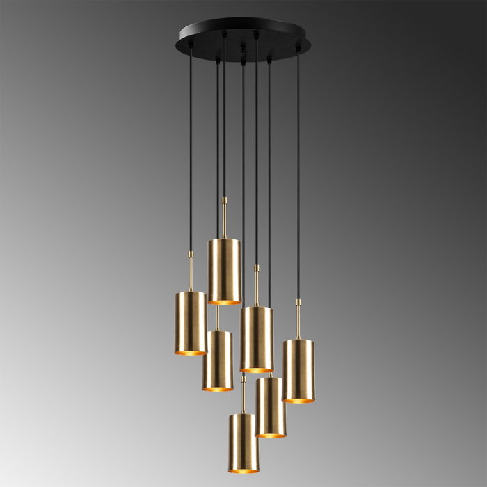 Opviq Lámpara de araña Kem - 6391 Dorado y Negro